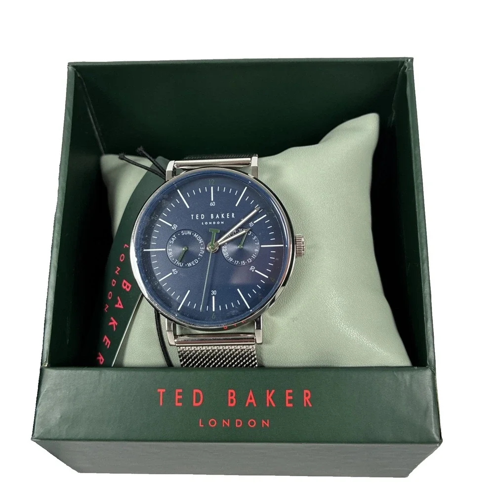 New Ted Baker London Phylipa Gents Timeless Blue Dial 41mm Watch BKPPGS403